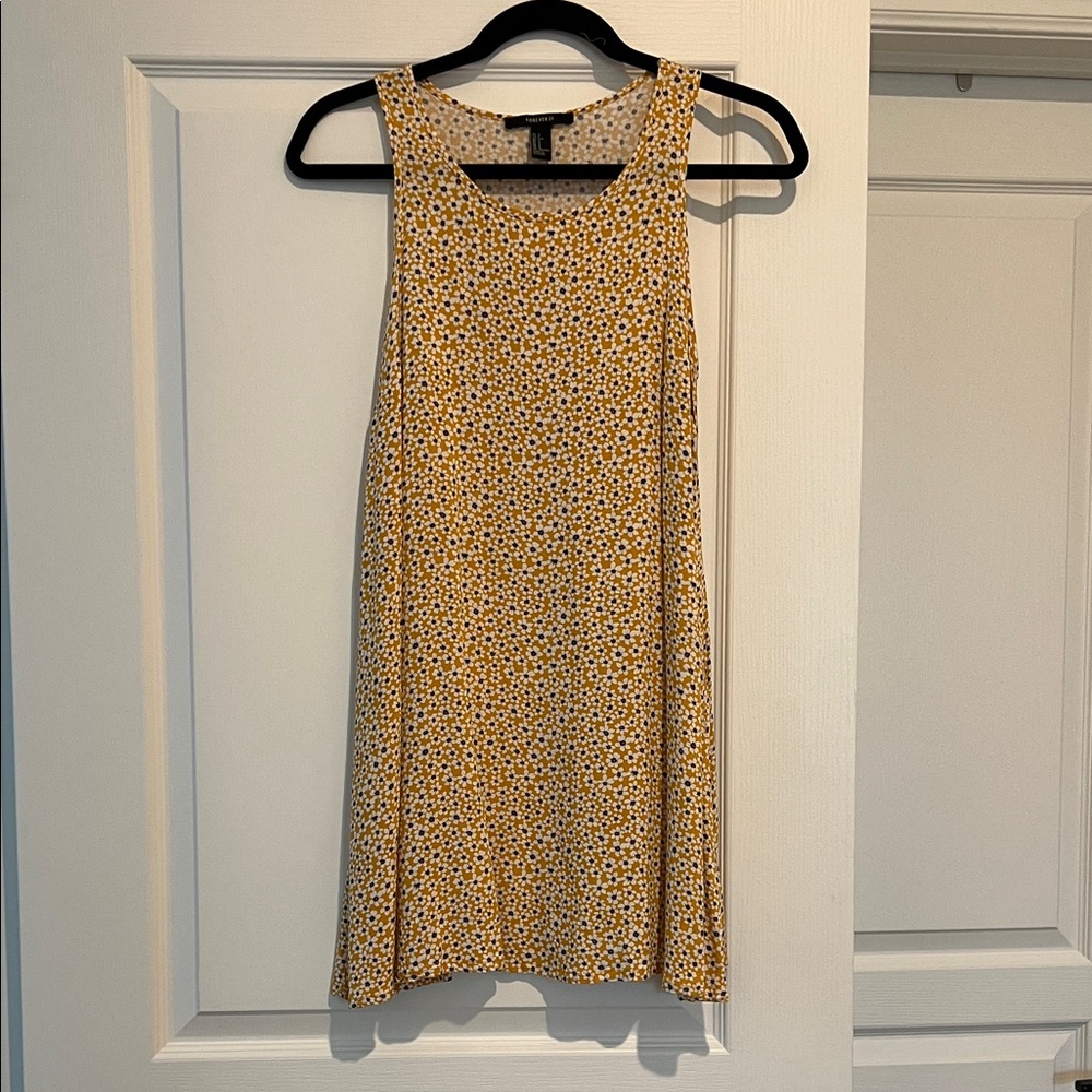 Forever 21 Yellow Floral Mini Dress